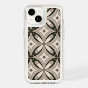 Beige and Brown Retro circular shapes Speck iPhone 14 Case