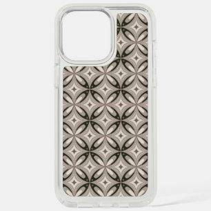 Beige and Brown Retro circular shapes iPhone 15 Pro Max Case