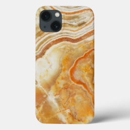 Beige And Brown Swirly Marble Print iPhone 13 Case