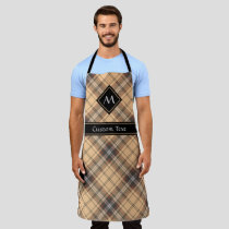 Beige and Brown Tartan Apron