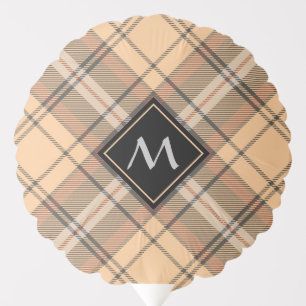 Beige and Brown Tartan Balloon