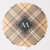 Beige and Brown Tartan Balloon