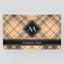 Beige and Brown Tartan Banner