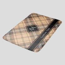 Beige and Brown Tartan Bath Mat