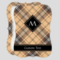 Beige and Brown Tartan Beige and brown tartan desi Invitation