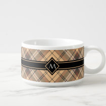 Beige and Brown Tartan Bowl