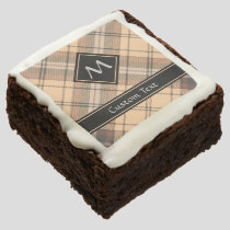 Beige and Brown Tartan Brownie