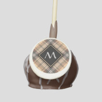 Beige and Brown Tartan Cake Pops