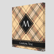 Beige and Brown Tartan Canvas Print