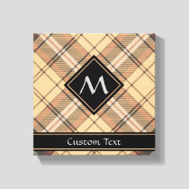 Beige and Brown Tartan Canvas Print