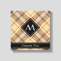 Beige and Brown Tartan Canvas Print