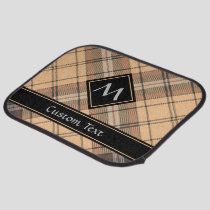 Beige and Brown Tartan Car Floor Mat