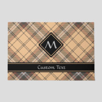 Beige and Brown Tartan Doormat