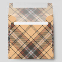 Beige and Brown Tartan Envelope