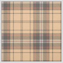 Beige and Brown Tartan Fabric