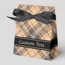 Beige and Brown Tartan Favor Box