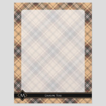 Beige and Brown Tartan Flyer