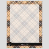 Beige and Brown Tartan Flyer