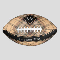 Beige and Brown Tartan Football