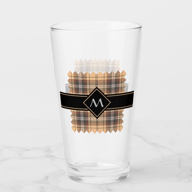 Beige and Brown Tartan Glass (Front)