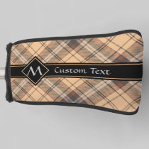 Beige and Brown Tartan Golf Head Cover