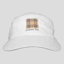 Beige and Brown Tartan Hat