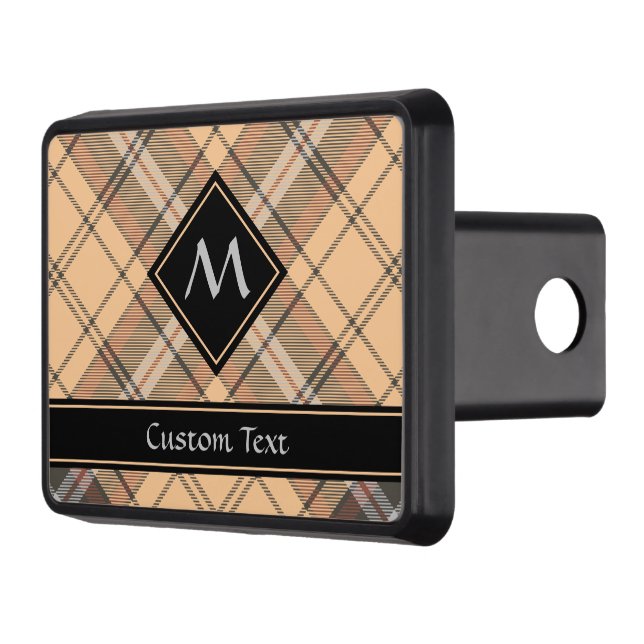 Beige and Brown Tartan Hitch Cover (Left)