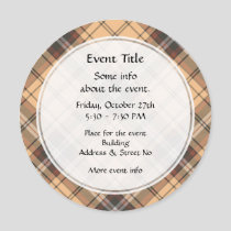 Beige and Brown Tartan Invitation