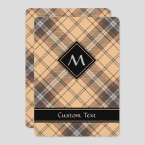 Beige and Brown Tartan Invitation