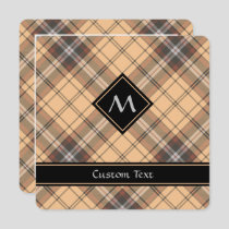 Beige and Brown Tartan Invitation