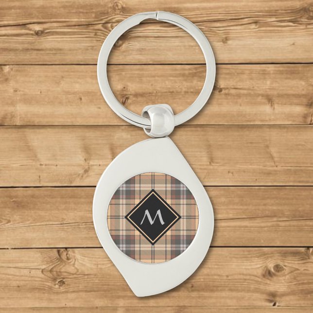 Beige and Brown Tartan Keychain (Creator Uploaded)