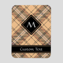 Beige and Brown Tartan Magnet