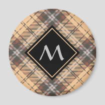 Beige and Brown Tartan Magnet