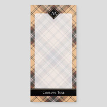 Beige and Brown Tartan Magnetic Notepad