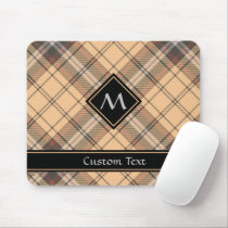 Beige and Brown Tartan Mouse Pad