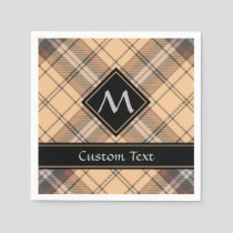 Beige and Brown Tartan Napkins