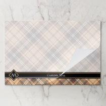 Beige and Brown Tartan Paper Pad