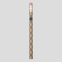 Beige and Brown Tartan Pencil