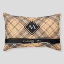 Beige and Brown Tartan Pet Bed