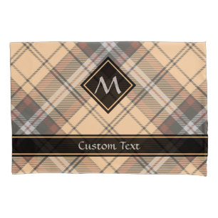 Beige and Brown Tartan Pillow Case
