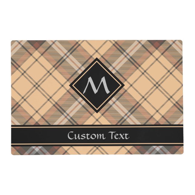Beige and Brown Tartan Placemat (Front)