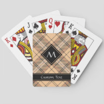 Beige and Brown Tartan Playing Cards