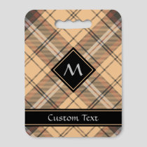 Beige and Brown Tartan Seat Cushion