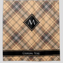 Beige and Brown Tartan Shower Curtain