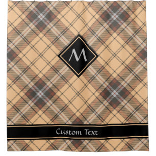 Beige and Brown Tartan Shower Curtain