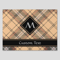 Beige and Brown Tartan Sign