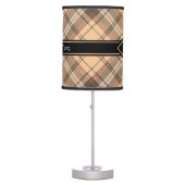 Beige and Brown Tartan Table Lamp (Front)