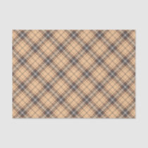Beige and Brown Tartan Tissue Paper