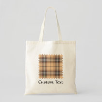 Beige and Brown Tartan Tote Bag