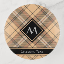 Beige and Brown Tartan Trinket Tray